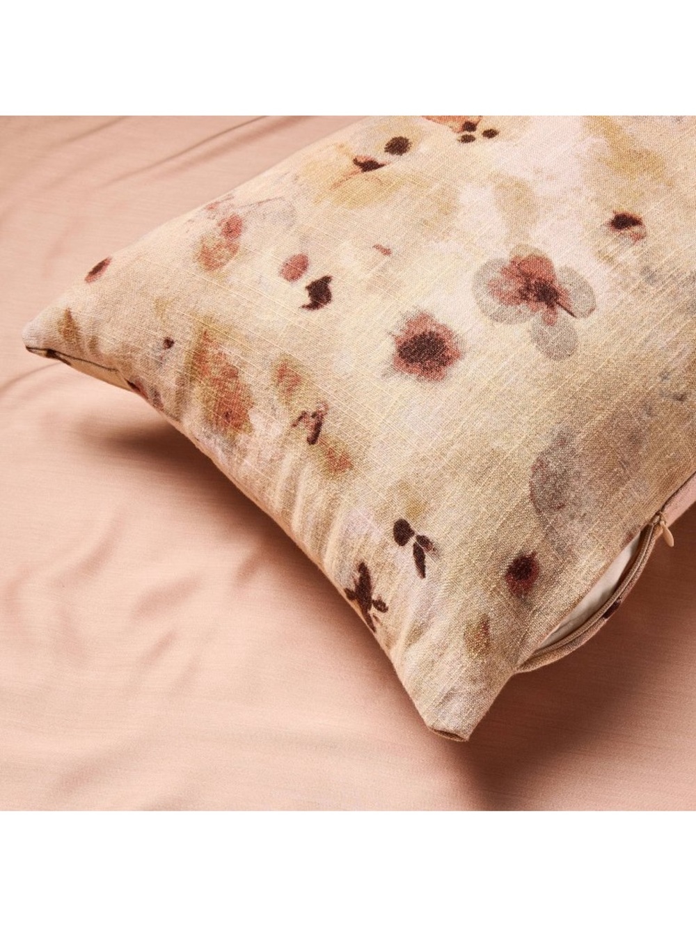 Casaluna Heavyweight Linen Blend Pressed Floral 14” x 48” Lumbar Pillow - Picture 2 of 9